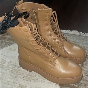 Primark Camel Lace-Up Combat Boots